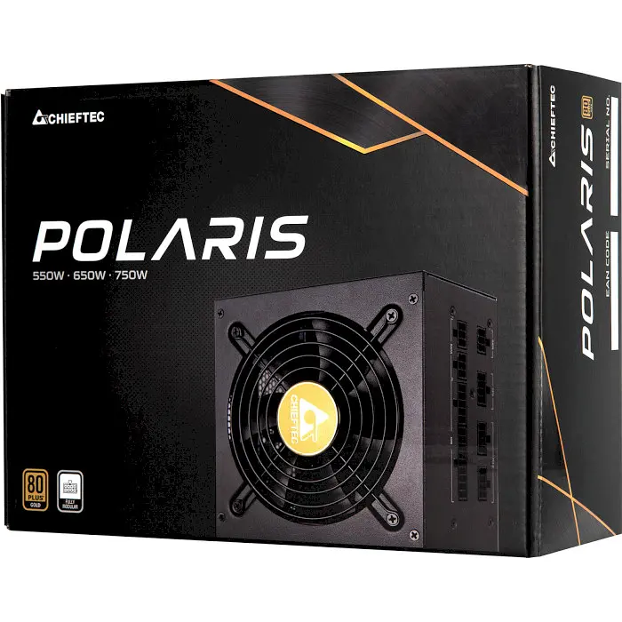 Блок живлення Chieftec Polaris 650W 80+ Gold (PPS-650FC) Black - фото 4