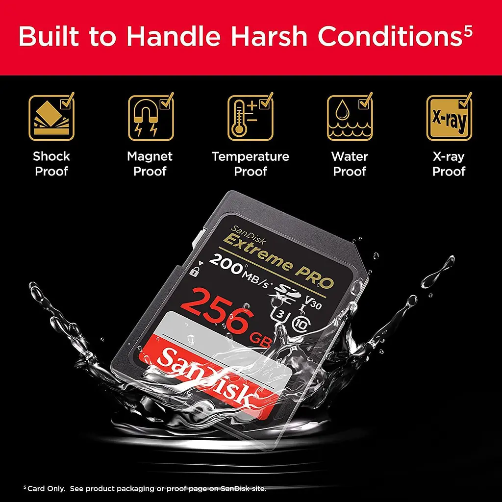 Карта пам'яті Sandisk 256GB SD C10 UHS-I U3 R200/W140MB/s Extreme Pro V30 (SDSDXXD-256G-GN4IN) - фото 3