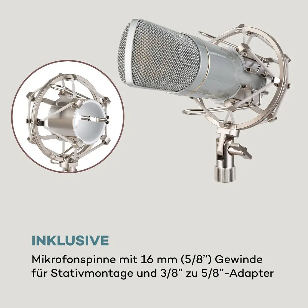 Конденсаторный микрофон Auna MIC-920 USB (10034262) - фото 7