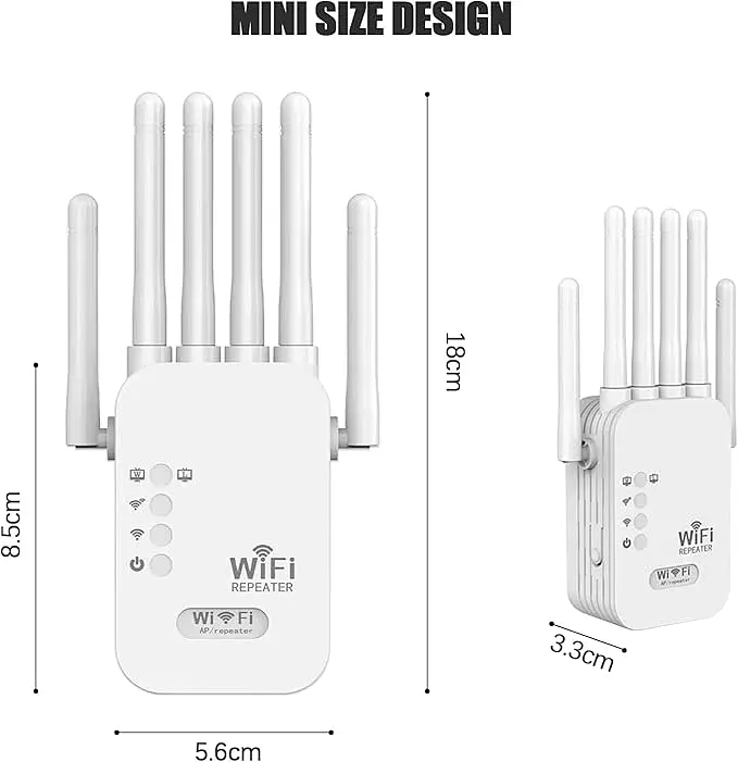 Потужний Wi-Fi ретранслятор 2.4G з 6 антенами / маршрутизатор / підсилювач вай фай сигналу - фото 5