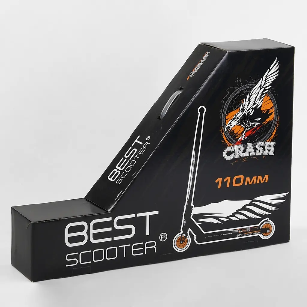 Самокат трюковий Best Scooter 71х13х93 см Чорно-жовтогарячий 000231441 - фото 3