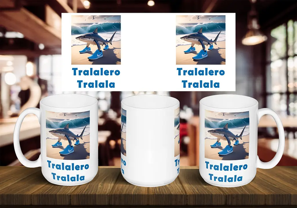 Чашка "Tralalero Tralala" 425 мл Темно-синя