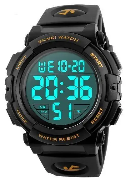 Мужские спортивные наручные часы Skmei 1258 Золотистый - фото 3