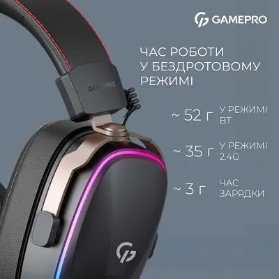 Навушники GamePro Asgard Valkyria RGB Tri-Mod (HSW249B) - фото 5