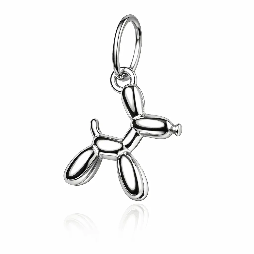 Срібний кулон Dog Minimal (7391)