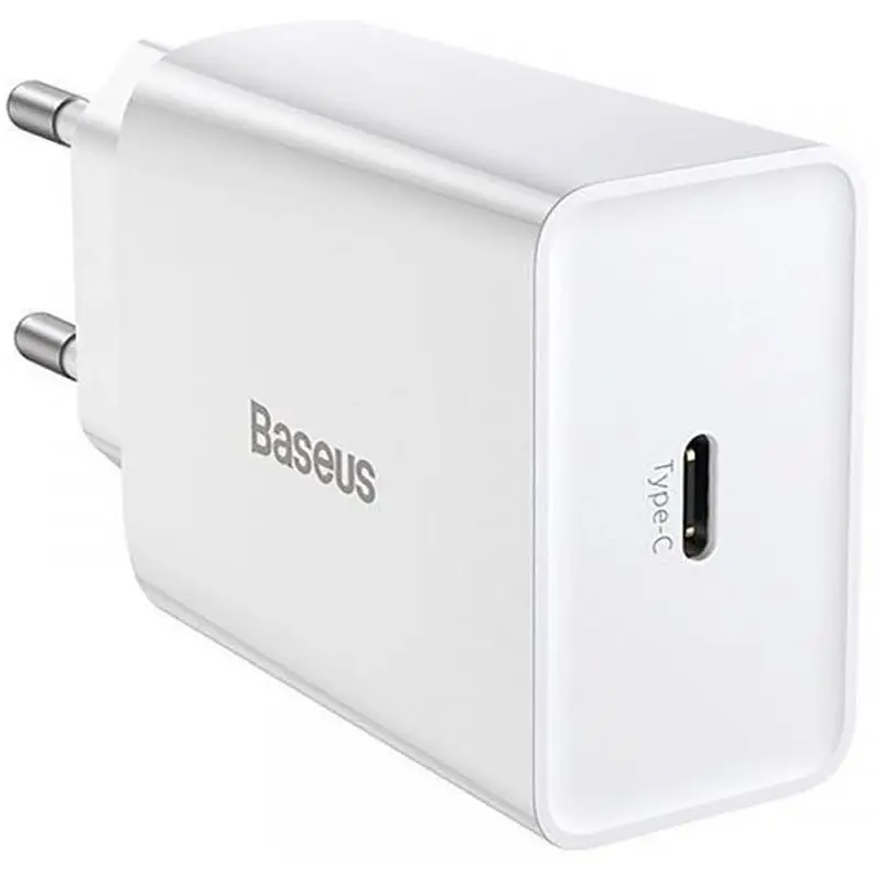 Сетевое зарядное устройство Baseus Speed Mini Quick Charger USB-C 20W EU Black - фото 2