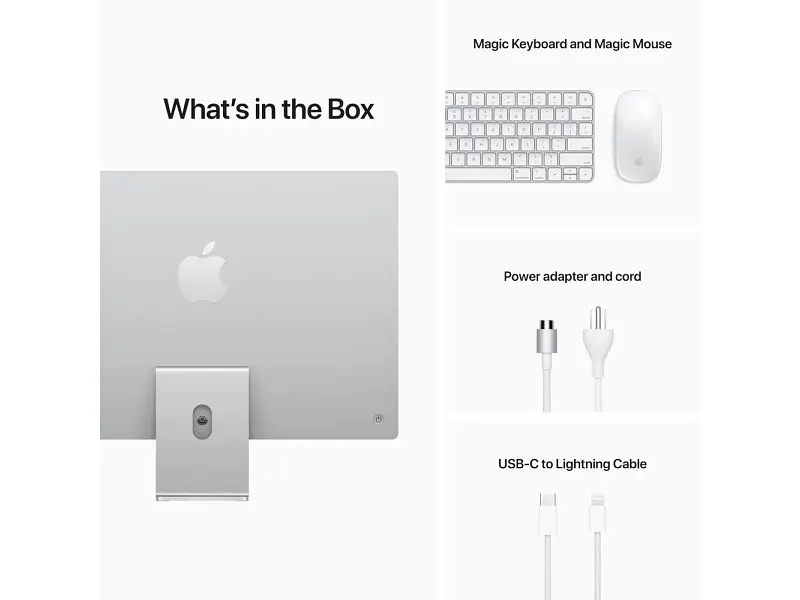 Моноблок Apple iMac 24 M1 Silver 2021 (Z12Q000NV/Z12Q001HZ/Z12R000LX) - фото 4