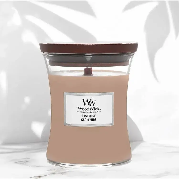 Свеча Woodwick Cashmere Medium Кашемир 275 г (1720908E) - фото 2