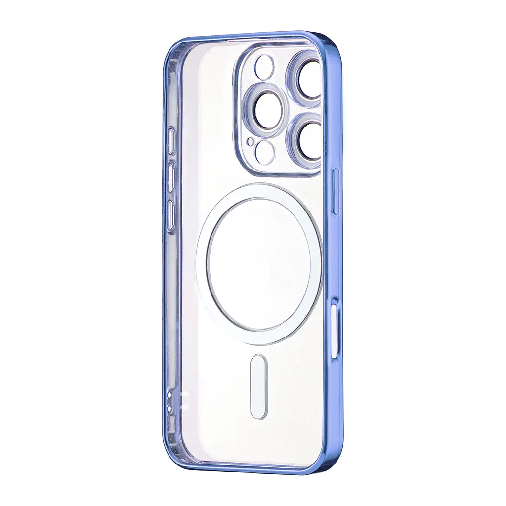 Чохол Ductil Metallic Edge with MagSafe (Protected Camera & Lens) iPhone 16 Pro Light Blue - фото 3