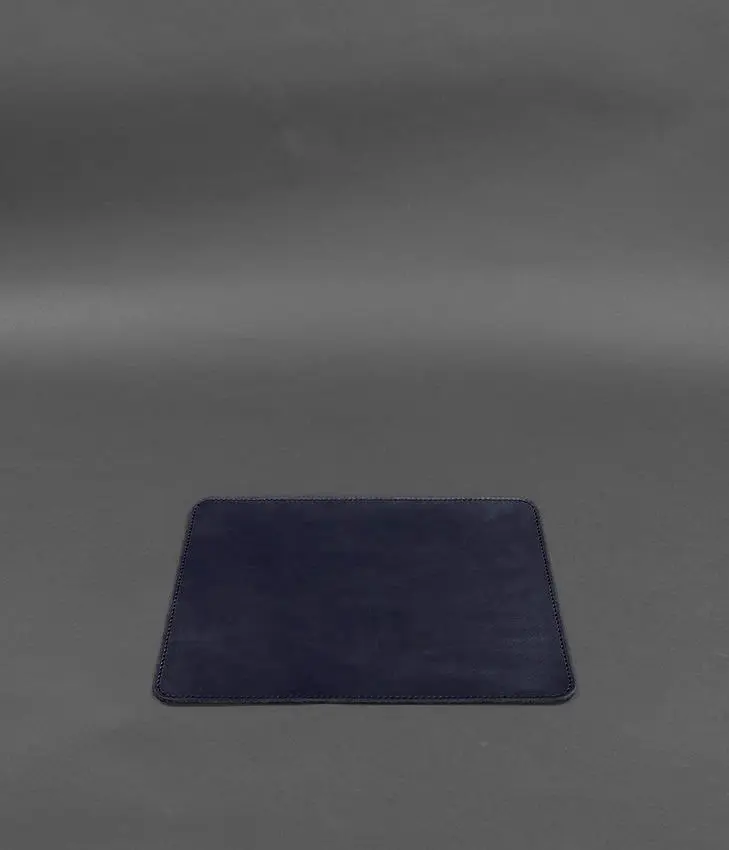 Коврик для мышки из натуральной кожи 1.0 темно-синий краст - фото 2