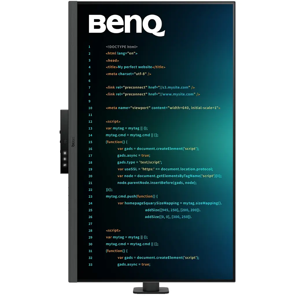 Монітор TFT 31.5 BenQ RD320UA, 4K, IPS, 2xHDMI, DP, USB-C, Pivot, колонки, сірий - фото 7