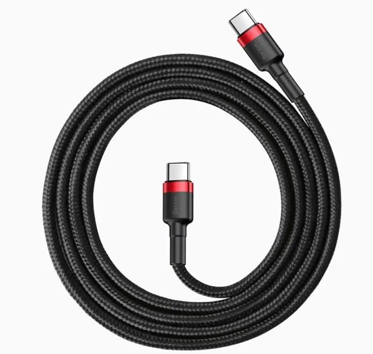 Кабель Baseus cafule Cable Type-C 2A 2m Red Black (CATKLF-G91) - фото 3