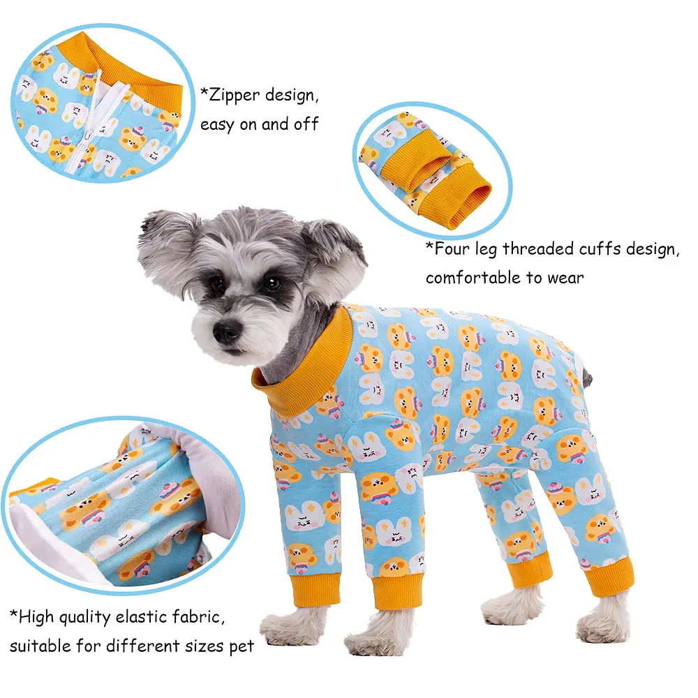 Боді, піжама, післяопераційна попона Wan Talk Fashion Male blue bear, XS - фото 2