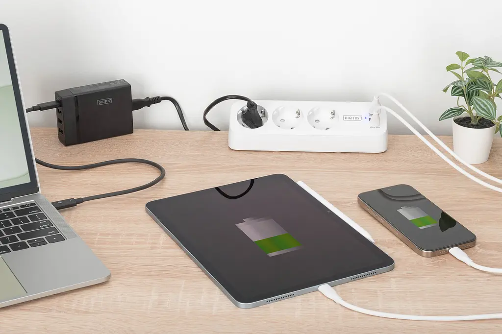 Digitus Блок розеток DIGITUS Office, 3xSchuko, 2xUSB-A, 1xUSB-C, 16A, 1.5м, вилка Schuko, білий - фото 7