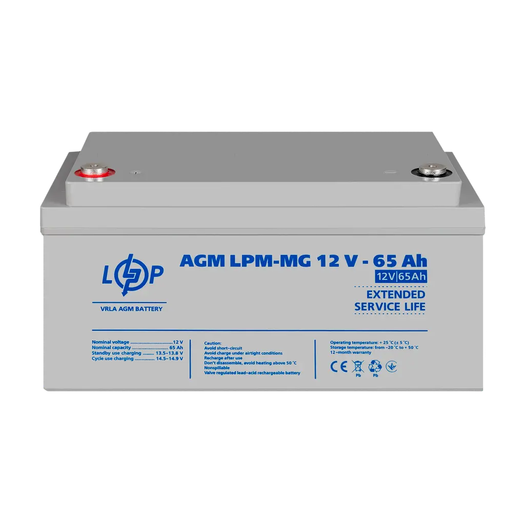Акумулятор мультигелевий LPM-MG 12V - 65 Ah - фото 2