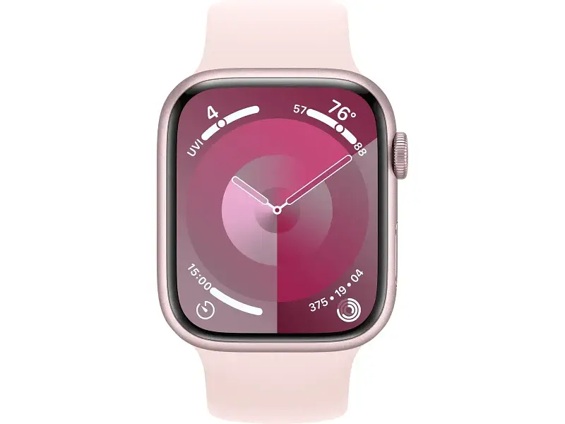 Смарт-часы Apple Watch Series 9 GPS 45mm Pink Alu. Case w. Light Pink Solo Loop - Size 7 (MR9T3+MTH73) - фото 2