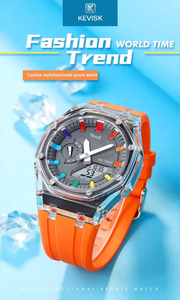 Наручний годинник чоловічий Skmei 2100 Orange, 2100OG (18431) - фото 4