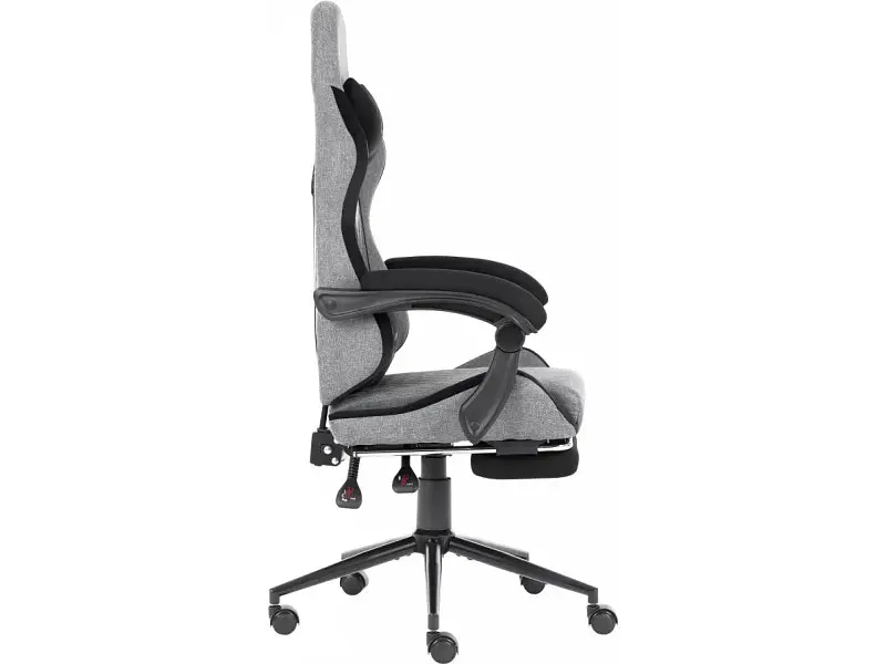 Комп'ютерне крісло для геймера GT Racer X-2324 Fabric Gray/Black Suede - фото 4