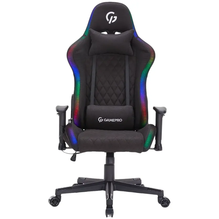 Игровое кресло GamePro RGB Size L Fabric Black (GC700FB) - фото 2