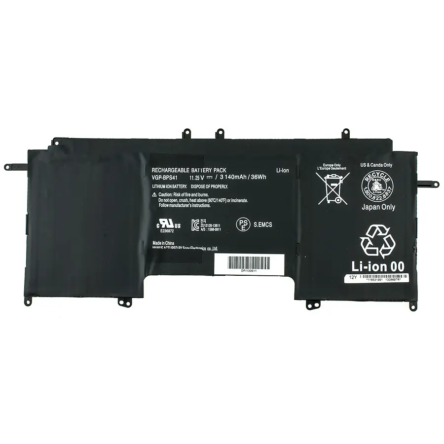 Акумулятор для ноутбука Sony BPS41 (VGP-BPS41, Sony Vaio Flip SVF13N, SVF13N13CXB series) 11.25V 3140 mAh 36Wh Black - фото 3