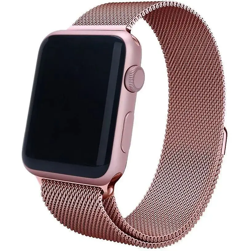 Ремінець DK CDK для Apple Watch 44mm (Series 4 / 5 / 6 / SE1 / SE2) Метал Milanese Loop (05527) (pink rose) - фото 2