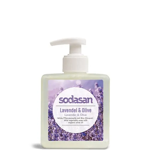 Органічне рідке мило Lavender-Olive заспокійливе з лавандовою та оливковою оліями SODASAN 300 мл - фото 2