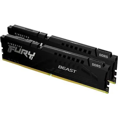 Модуль памяти для компьютера DDR5 64GB (2x32GB) 5600 MHz Fury Beast Black Kingston Fury (ex.HyperX) (KF556C36BBE2K2-64) - фото 2