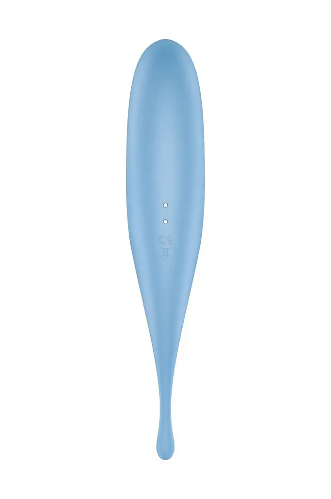 Вакуумний стимулятор клітора з вібрацією Satisfyer Twirling Pro блакитний - фото 4