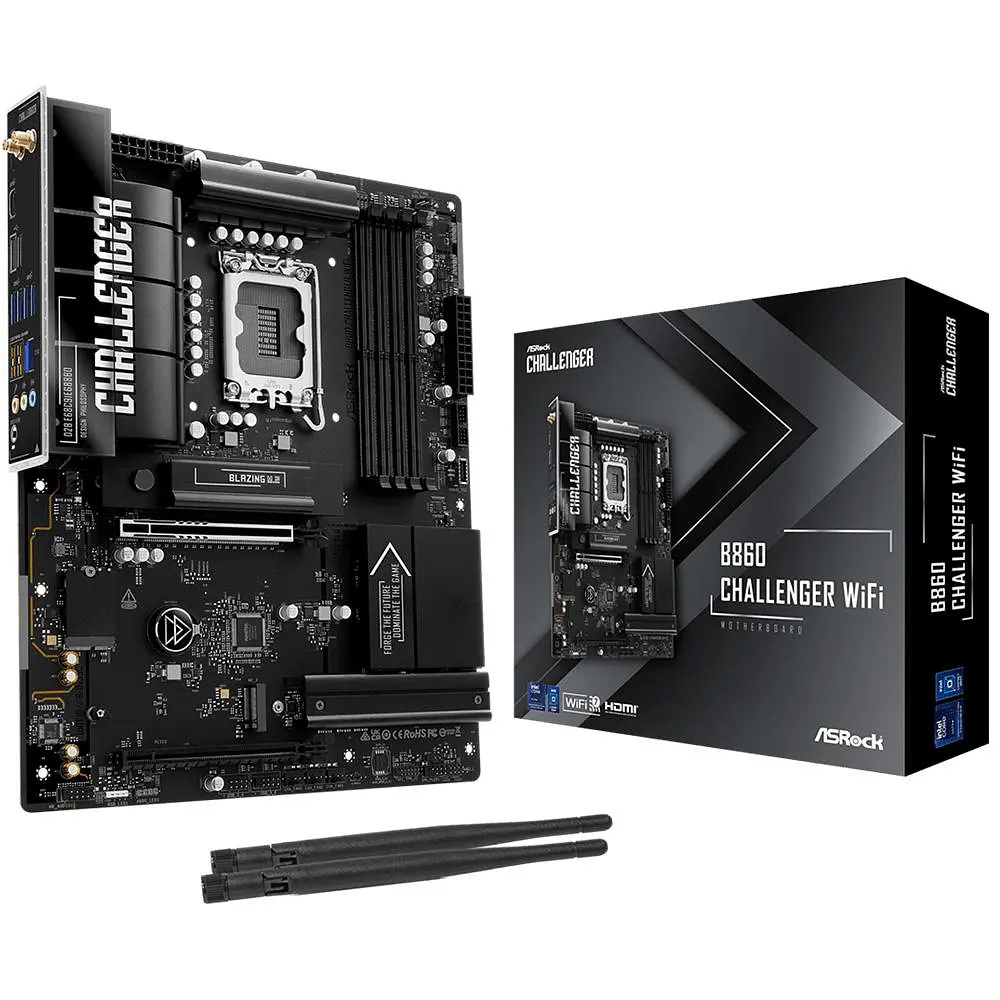 Материнська плата ASRock B860 CHALLENGER WIFI (B860 CHALLENGER WIFI) (Socket 1851, Intel B860, ATX) - фото 2