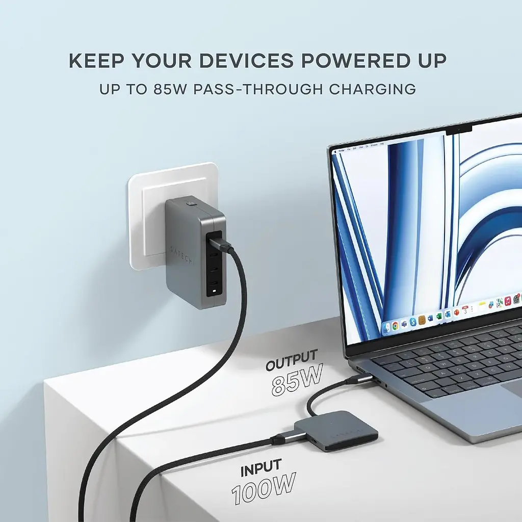 USB-C хаб Satechi 4-в-1 з USB 3.2 10Gbps та зарядкою PD 100W - фото 7