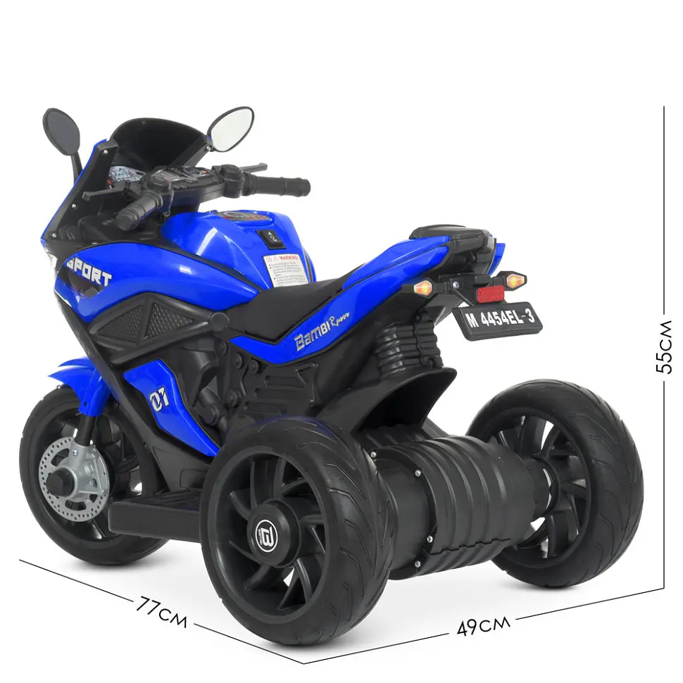 Дитячий електромобіль-мотоцикл Bambi Racer M 4454EL-4 до 30 кг - фото 3