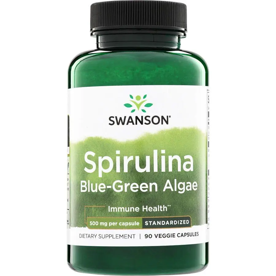Стандартизована спіруліна Swanson Spirulina Blue-Green Algae 90 таблеток