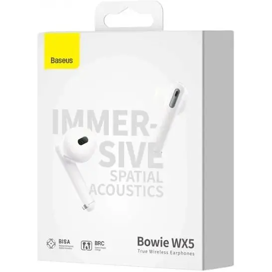 Бездротові навушники Baseus Bowie WX5 True Wireless Earphones A00051000213-00 White - фото 7