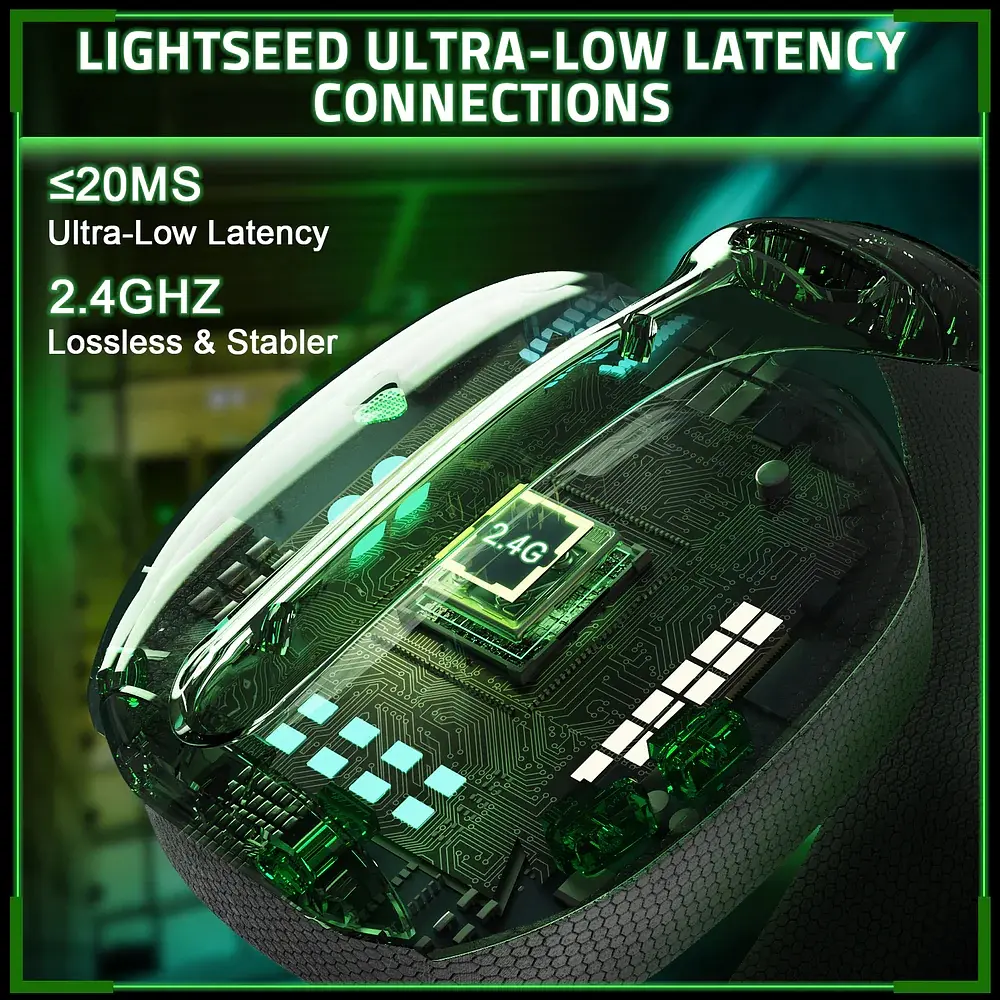 Ігрова гарнітура Attack Shark L80PRO Wireless, 2.4GHz/Bluetooth/3.5mm White - фото 4