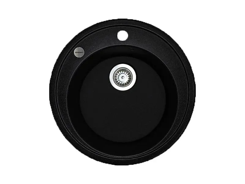 Кухонна мийка Adamant SUN антрацит d 510x200 мм, без крила d 51 - фото 3