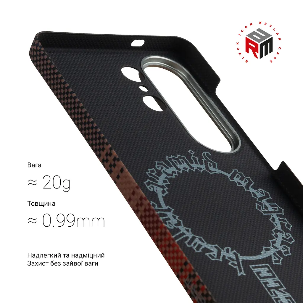 Защитный чехол для Samsung Galaxy S26 Ultra 5G, BlackIcon Kevlar MagCase, кевларовый, разноцветный, панель, накладка с поддержкой MagSafe, противоударный, защита всего корпуса, усиленные углы, совместим с беспроводной зарядкой - фото 3