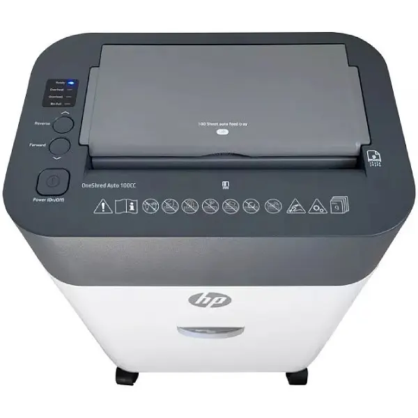 Знищувач документів HP OneShred Auto 100CC, A4, 80g х 9 листів, 4.3x12, 17 л., P-4 - фото 4