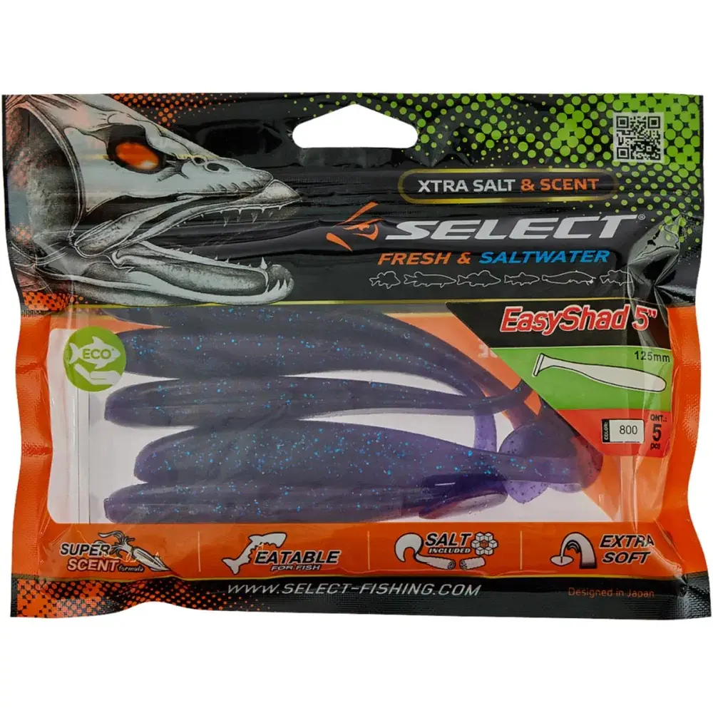 Силікон Select Easy Shad 5" #800 (5 шт/уп) - фото 2