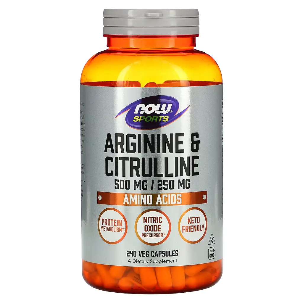 Аргінін та Цитрулін Arginine Citrulline 500мг/250мг - 240 вег.капсул