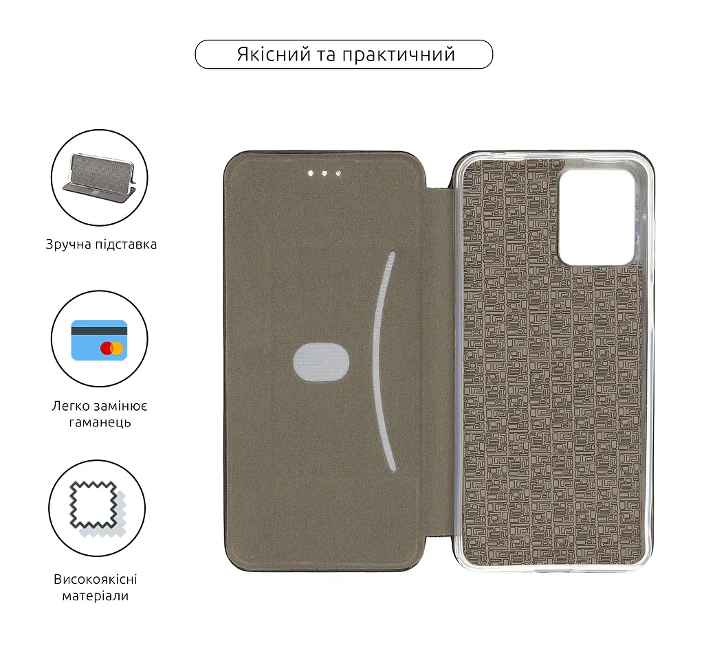 Чехол-книжка для Motorola G14, G-Case, черный, кожаный чехол-книга из экокожи (PU) и TPU, с магнитом, с подставкой и вместительным кардхолдером, противоударный, защита всего корпуса, ArmorStandart (ARM70472) - фото 3