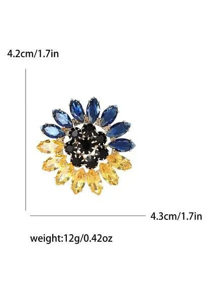 Брошь Подсолнух брошь-булавка символ Украины желто-голубая - фото 2