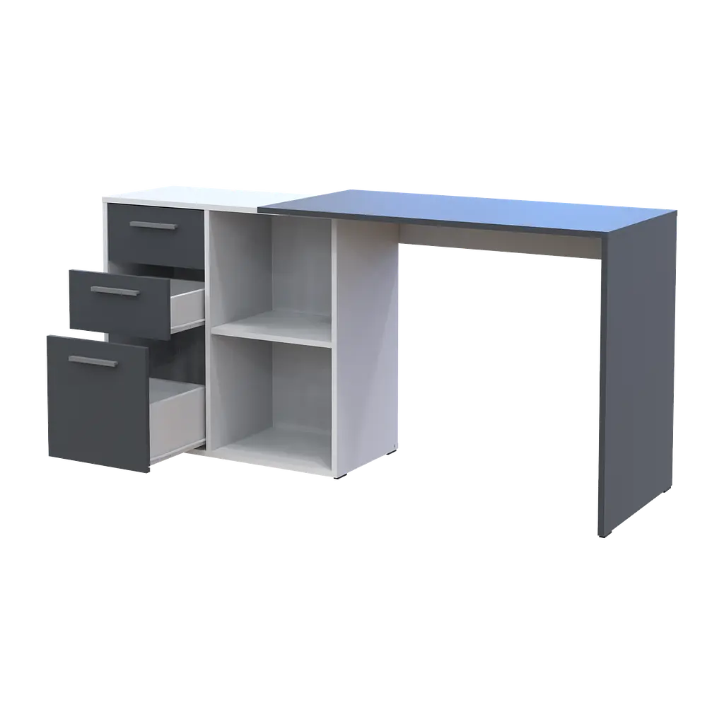 Офісний стіл Doros T8 Білий/Графіт 100х83х75 (41516125) - фото 8