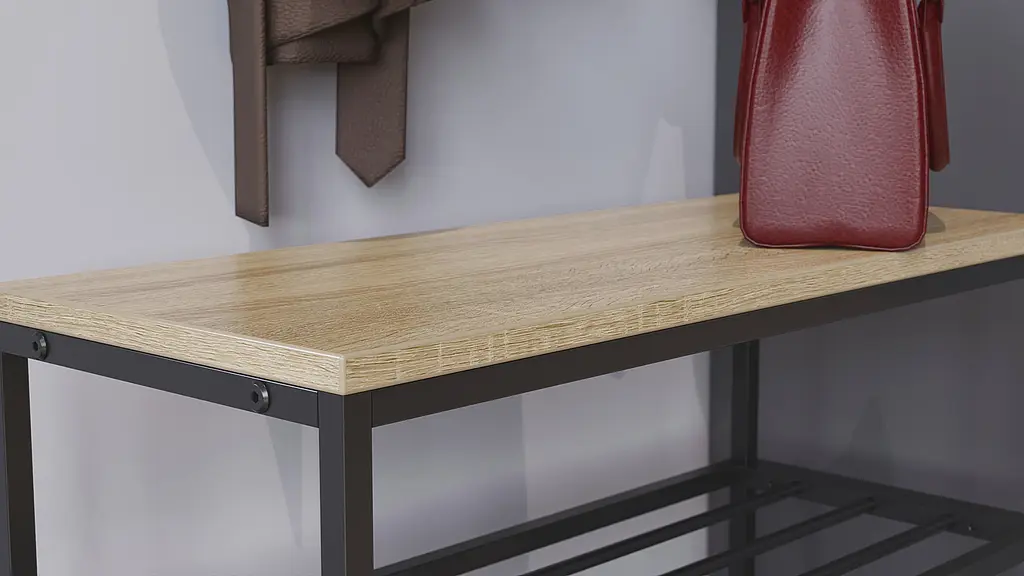 Полиця для взуття Слайм 3 Ferrum-decor 635x630x260 Чорний метал ДСП Дуб Сонома 16 мм (FRD-105158) - фото 5