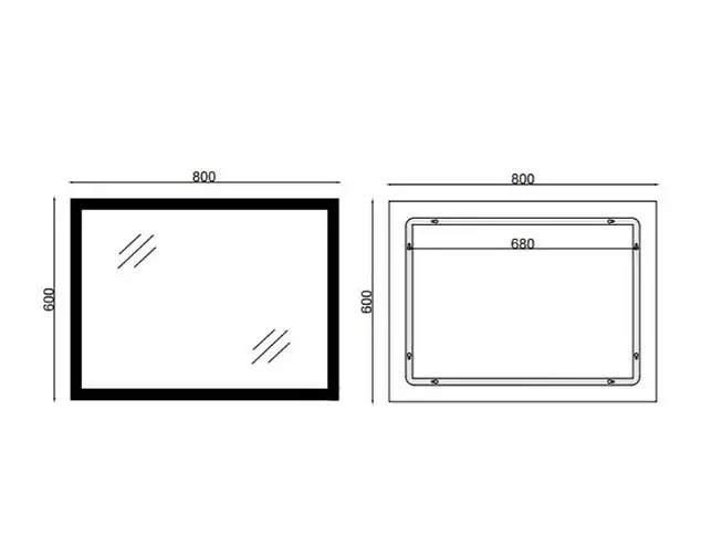Дзеркало Mixxus FLAT MR04-80x60 з LED Touch, Anti-fog, димером, регулюванням яскравості, годинником (MI6928) - фото 9