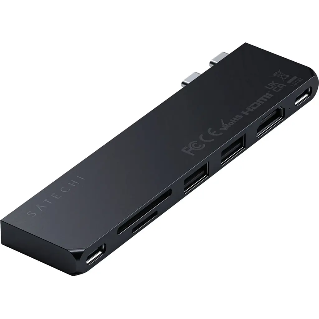 Адаптер Satechi Aluminum USB-C Pro Hub Slim Adapter Midnight (ST-HUCPHSD) - фото 2