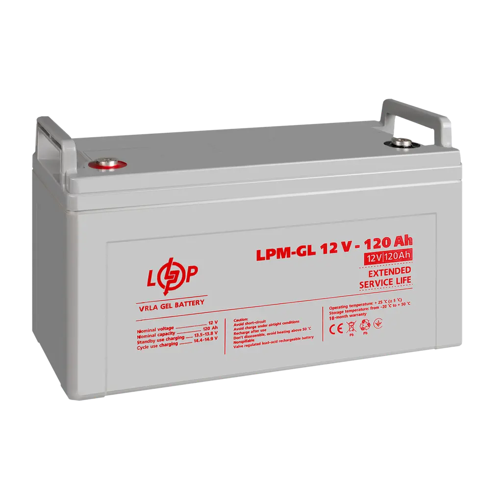 Аккумулятор гелевой LPM-GL 12V - 120 Ah - фото 4