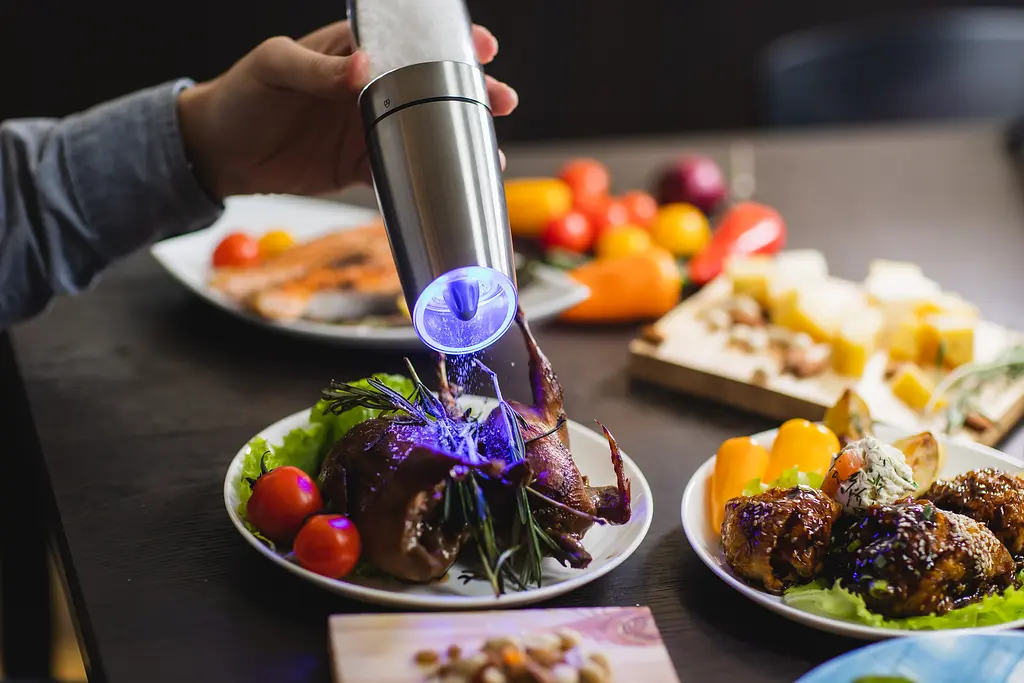 Електричний гравітаційний млин для солі та перцю KSL, набір з 2 шт, сріблястий - фото 7