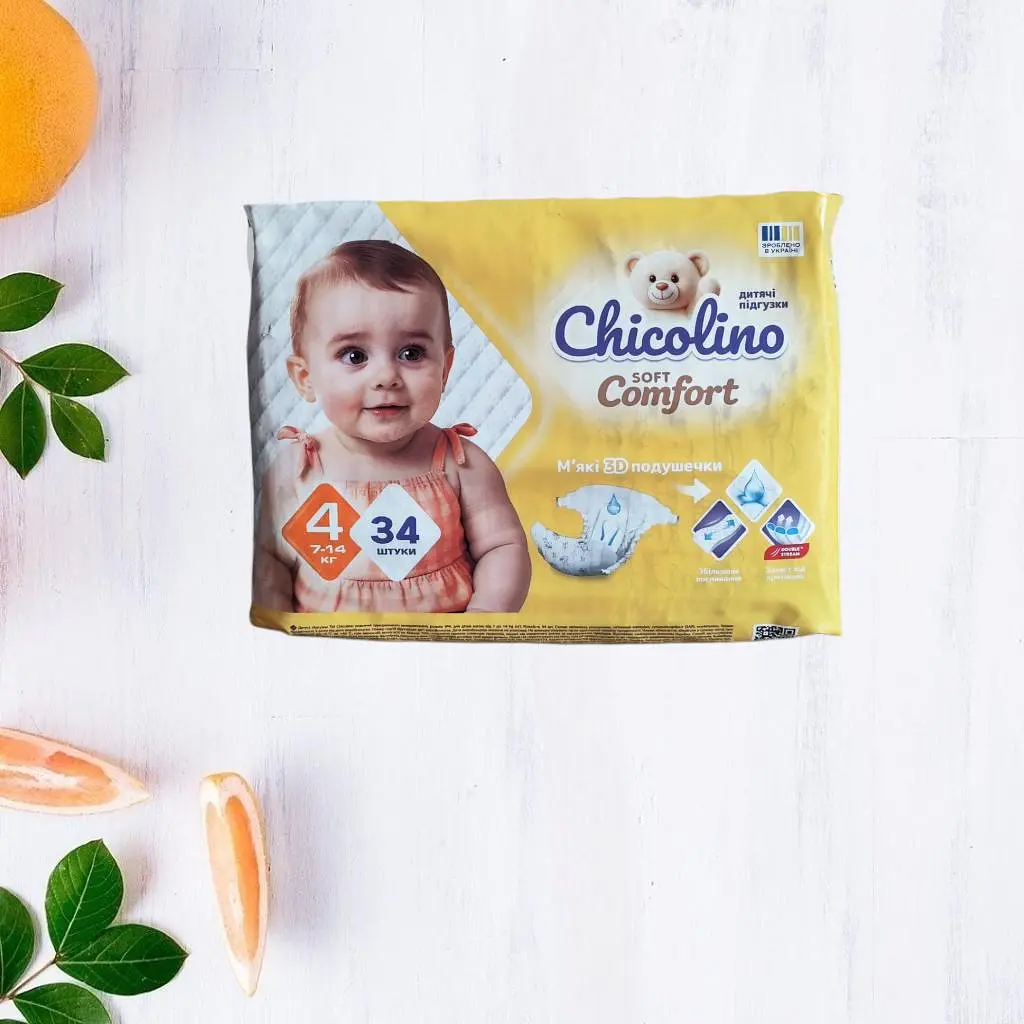 Підгузки Chicolino Soft Comfort 4 7-14кг 34 шт
