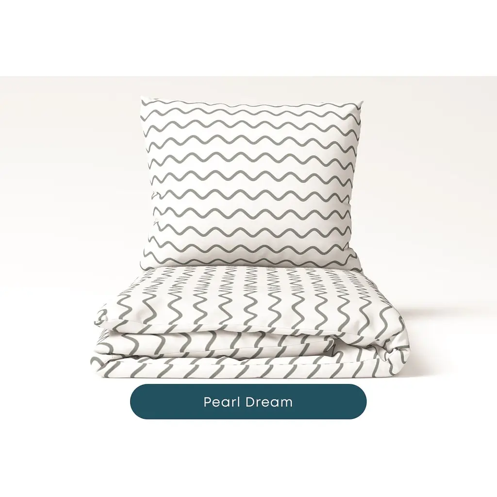 Комплект постільної білизни ТЕП Happy Sleep Duo Pearl Dream - Grey полуторний білий з сірим (2-04008_26620) - фото 4