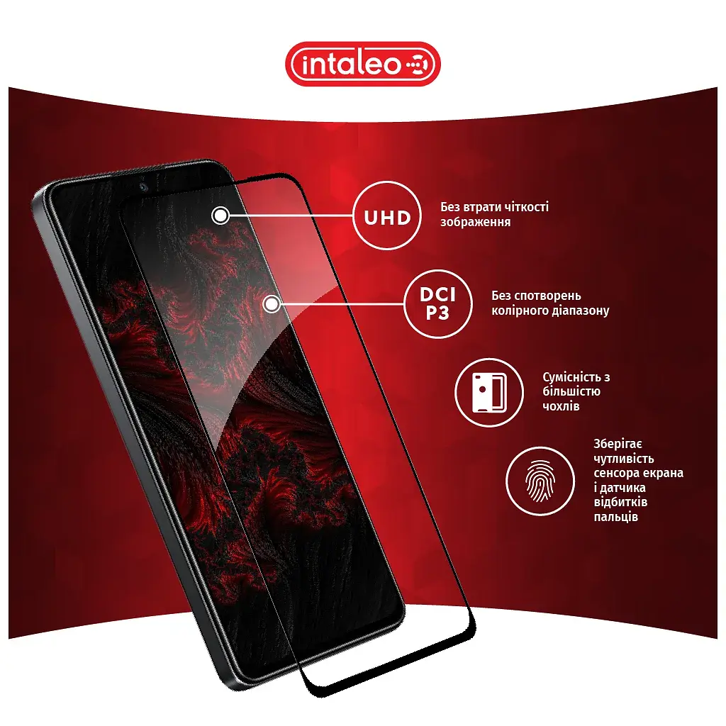Скло захисне Intaleo Full Glue Xiaomi Poco X4 Pro 5G Black (1283126535246) - фото 4